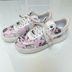 Size 8- Nike Air Force 1 Low Floral Rose
